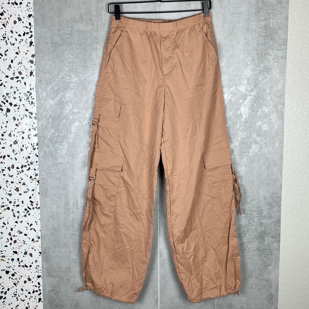 Zara tan cargo parachute pants - Picture 2 of 9